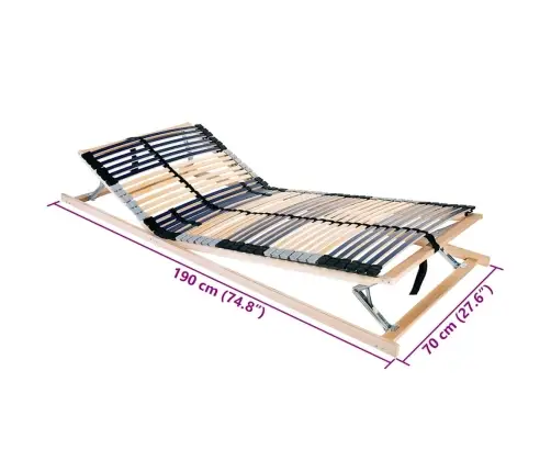 Lamelu Gultas Pamatne Brūna 70 X 190 Cm Cietā Bērza Koks Vidaxl