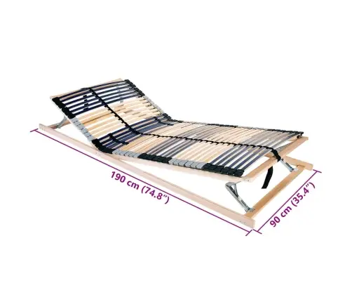 Lamelpõhi Pruun 90 X 190 Cm Tugev Lepppuu