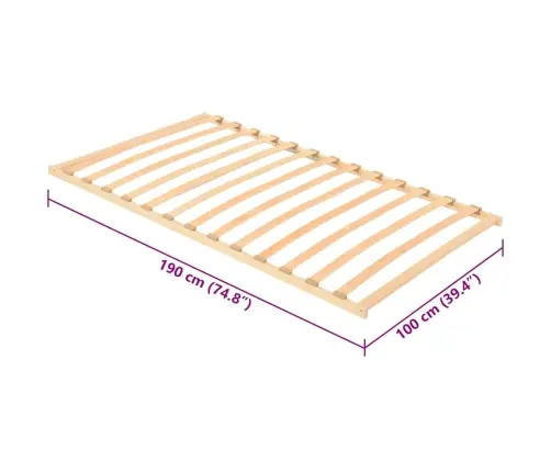 Lamelinis Lovos Pagrindas Ruda 100 X 190 Cm Kietas Bukas Medis