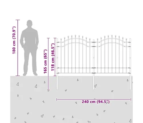 Aiandus Aiapaneel Hall 240 X 165 Cm Pulbervärvitud Teras