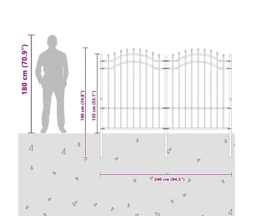 Aiandus Aiapaneel Hall 190 Cm Pulbervärvitud Teras