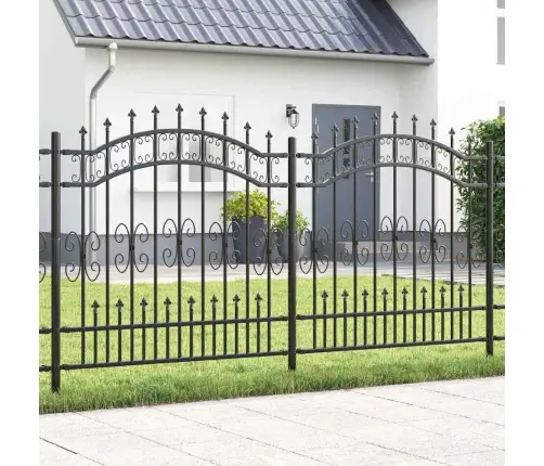 Dārza Žogs Pelēka 165 Cm Pulverkrāsots Tērauds Vidaxl