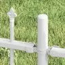 Dārza Žogs Balts 140 Cm Pulverkrāsots Tērauds Vidaxl Dārza Žogs Balts 140 Cm Pulverkrāsots Tērauds Vidaxl