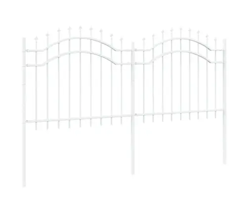 Dārza Žogs Balts 140 Cm Pulverkrāsots Tērauds Vidaxl Dārza Žogs Balts 140 Cm Pulverkrāsots Tērauds Vidaxl