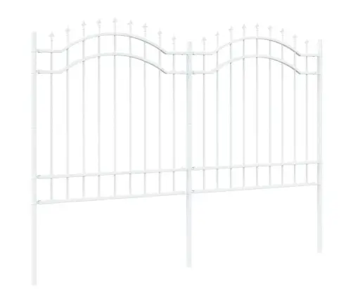 Dārza Žogs Balts 165 Cm Pulverkrāsots Tērauds Vidaxl