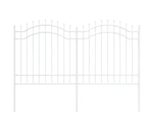 Dārza Žogs Balts 165 Cm Pulverkrāsots Tērauds Vidaxl