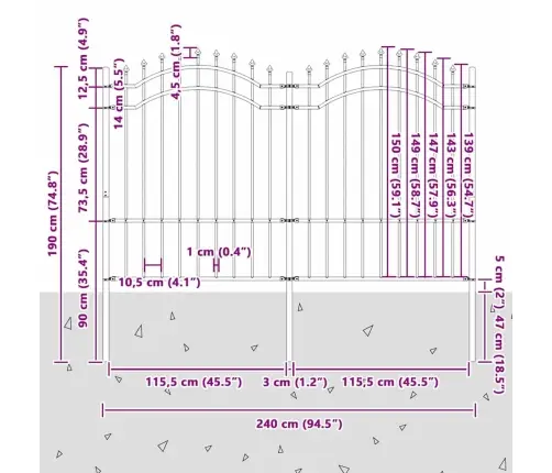 Sodo Tvora Balta 240 X 190 Cm Milteliniu Būdu Padengtas Plienas