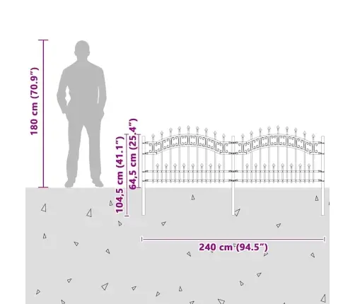 Aiandus Aiapaneel Valge 240 X 115 Cm Pulbervärvitud Teras