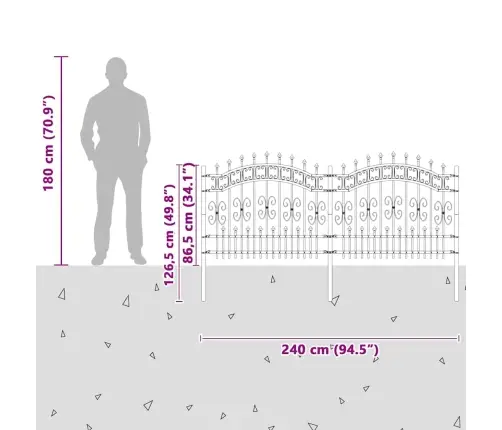 Sodo Tvora Balta 140 Cm Milteliniu Būdu Padengtas Plienas