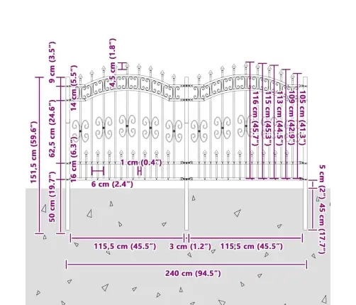 Aiandus Aiapaneel Valge 240 X 165 Cm Pulbervärvitud Teras