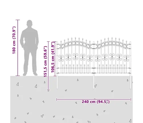 Aiandus Aiapaneel Valge 240 X 165 Cm Pulbervärvitud Teras