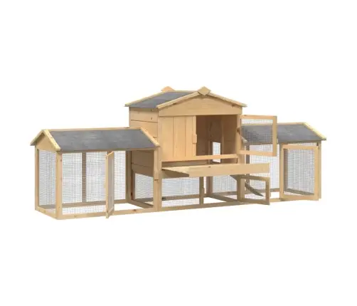 Vistu Kūts Brūna 225 X 60 X 89 Cm Priedes Masīvkoks Vidaxl