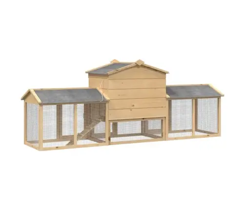 Vistu Kūts Brūna 225 X 60 X 89 Cm Priedes Masīvkoks Vidaxl