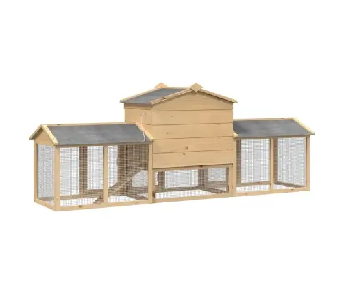 Vistu Kūts Brūna 225 X 60 X 89 Cm Priedes Masīvkoks Vidaxl