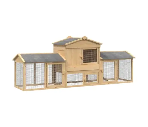 Vistu Kūts Brūna 225 X 60 X 89 Cm Priedes Masīvkoks Vidaxl