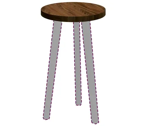 Lauda Peal Tume Pruun Ø 30 X 2,5 Cm Tugev Tamme Puit