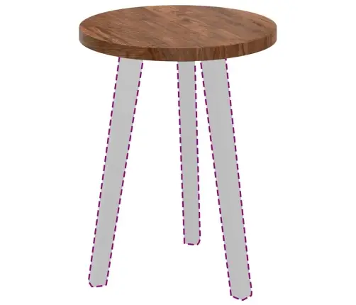 Lauda Peal Tumepruun Ø 40 X 2.5 Cm Tugev Tammepuit