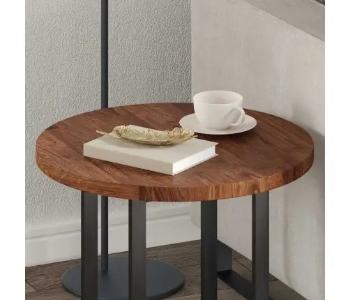 Lauda Peal Tumepruun Ø 50 X 2.5 Cm Tugev Tammepuit