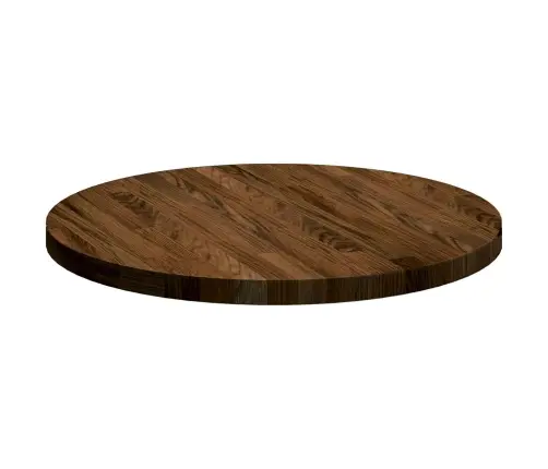 Galda Virsma Cits Tumši Brūna Ø 50 X 2.5 Cm Izturīga Ozola Koks Vidaxl