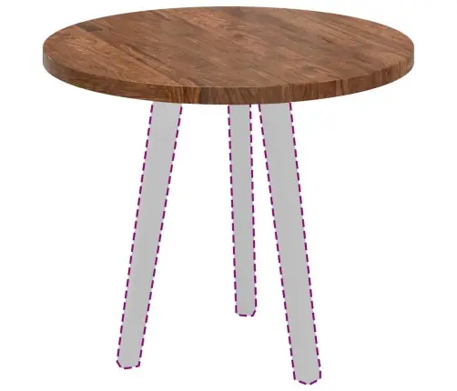 Lauda Peal Tumepruun Ø 60 X 2.5 Cm Tugev Tammepuit