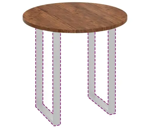 Lauda Peal Tumepruun Ø 80 X 2.5 Cm Tugev Tammepuit