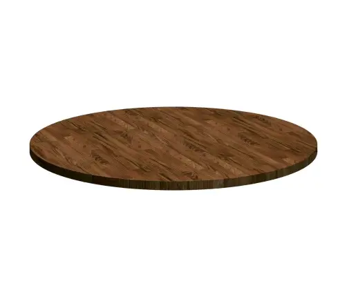 Galda Virsma Cits Tumši Brūna Ø 90 X 2.5 Cm Izturīga Ozola Koks Vidaxl