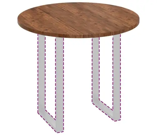 Lauda Peal Tumepruun Ø 90 X 2.5 Cm Tugev Tammepuit