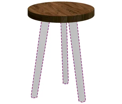 Galda Virsma Cits Gaiši Brūna Ø 40 X 4 Cm Izturīga Ozola Koks Vidaxl