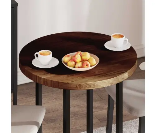 Lauda Peal Helepruun Ø 70 X 4 Cm Tugev Tammepuit