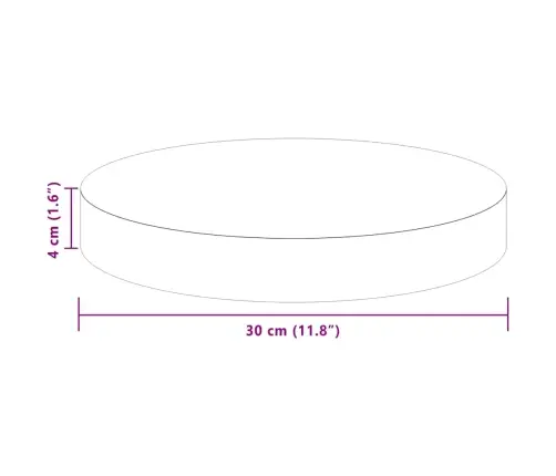 Lauda Peal Tume Pruun Ø 30 X 4 Cm Tugev Tamme Puit