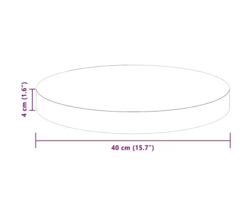 Stalo Viršus Tamsiai Ruda Ø 40 X 4 Cm Tvirta Ąžuolo Mediena