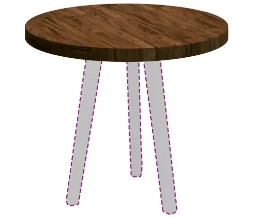 Galda Virsma Cits Tumši Brūna Ø 60 X 4 Cm Izturīga Ozola Koks Vidaxl