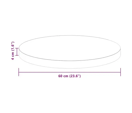 Lauda Peal Tumepruun Ø 60 X 4 Cm Tugev Tammepuit