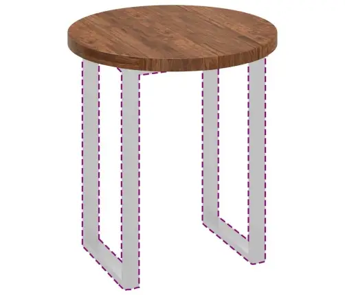 Lauda Peal Tumepruun Ø 70 X 4 Cm Tugev Tammepuit