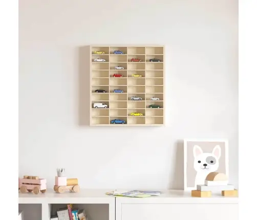 Sieninis Vitrina Su Lentyna Smėlio 40 X 4,5 X 43 Cm Apdirbta Mediena