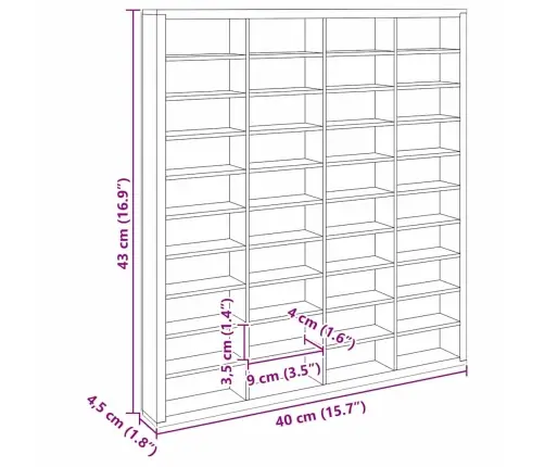 Sieninis Vitrina Su Lentyna Smėlio 40 X 4,5 X 43 Cm Apdirbta Mediena