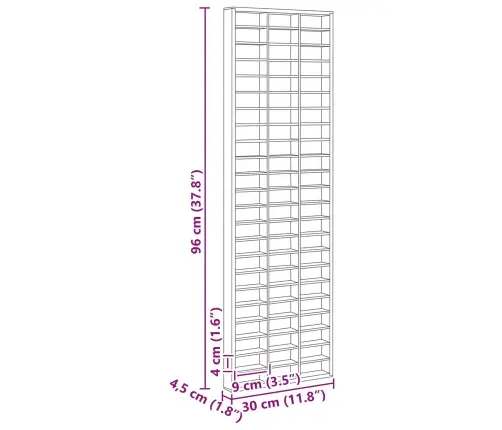 Izstādes Kaste Brūna 30 X 4.5 X 96 Cm Inženierijas Koks Vidaxl