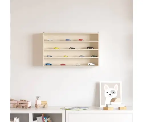 Koka Kolekcionāra Vitrīna Brūna 60 X 8.5 X 37 Cm Saplāksnis Vidaxl