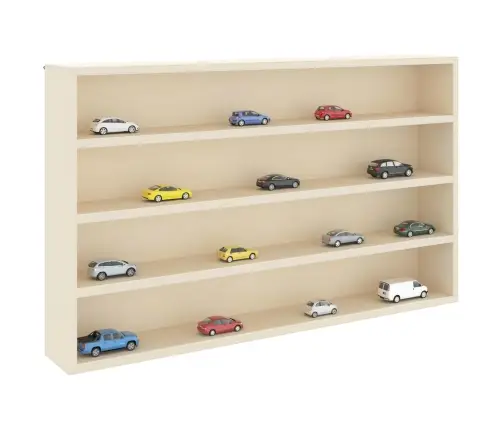 Koka Kolekcionāra Vitrīna Brūna 60 X 8.5 X 37 Cm Saplāksnis Vidaxl