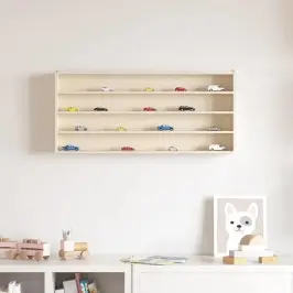 Koka Kolekcionāra Vitrīna Brūna 80 X 8.5 X 36 Cm Saplāksnis Vidaxl