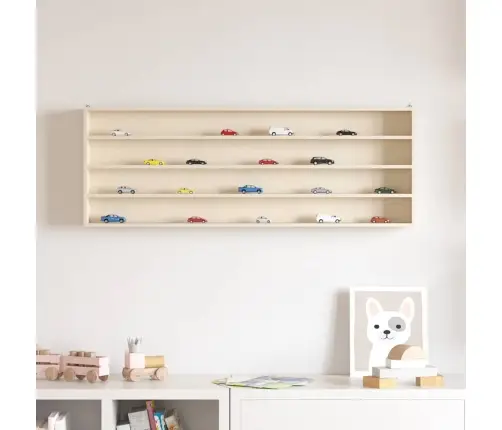 Koka Kolekcionāra Vitrīna Brūna 100 X 8.5 X 36 Cm Saplāksnis Vidaxl