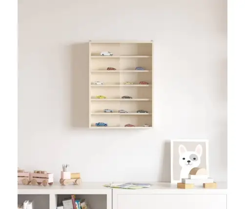 Koka Kolekcionāra Vitrīna Brūna 40 X 8,5 X 54 Cm Saplāksnis Vidaxl