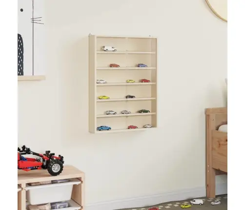 Koka Kolekcionāra Vitrīna Brūna 40 X 8,5 X 54 Cm Saplāksnis Vidaxl