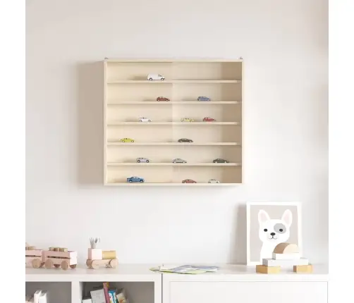 Koka Kolekcionāra Vitrīna Brūna 60 X 8,5 X 54 Cm Saplāksnis Vidaxl