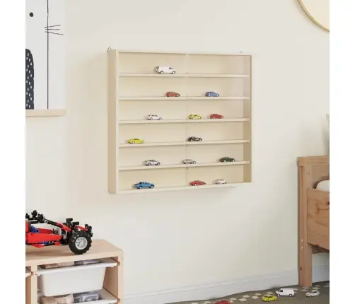 Koka Kolekcionāra Vitrīna Brūna 60 X 8,5 X 54 Cm Saplāksnis Vidaxl