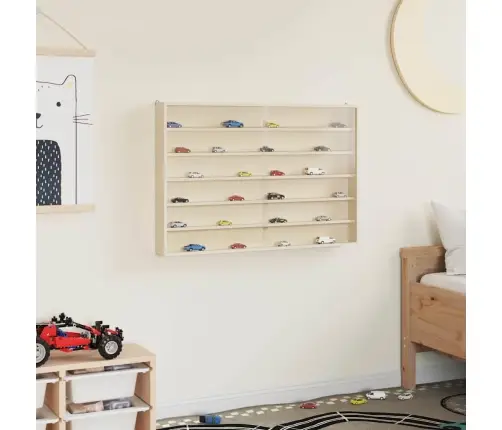 Koka Kolekcionāra Vitrīna Brūna 80 X 8,5 X 54 Cm Saplāksnis Vidaxl