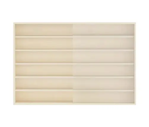 Koka Kolekcionāra Vitrīna Brūna 80 X 8,5 X 54 Cm Saplāksnis Vidaxl