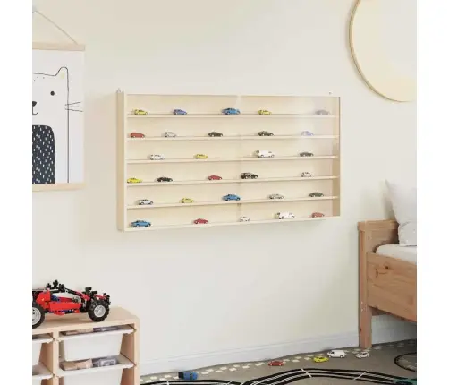 Koka Kolekcionāra Vitrīna Brūna 100 X 8,5 X 54 Cm Saplāksnis Vidaxl