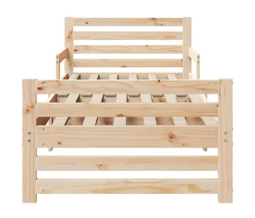 Lovos Rėmas Su Galvūgalio Ruda 80 X 200 Cm Apdirbta Mediena