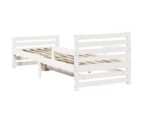 Pagarināms Gultas Rāmis Bērniem Other Balts 80 X 130 / 165 / 200 Cm Vidaxl